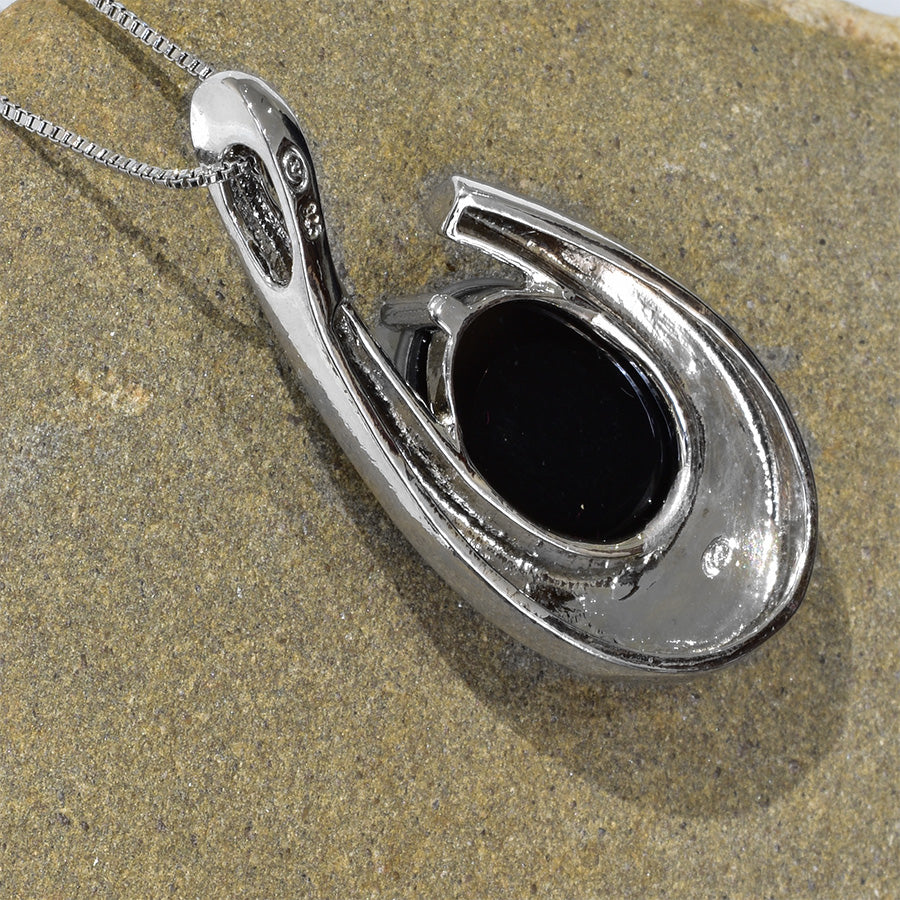 Extra Large Triplet Opal Sterling Silver Necklace WJOP-003TR (18x13mm opal)