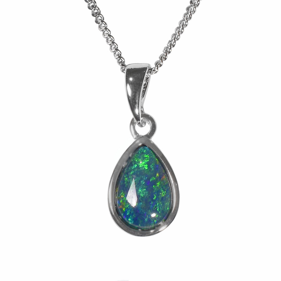 Triplet Opal Sterling Silver Necklace (10X7DPZ-TR)