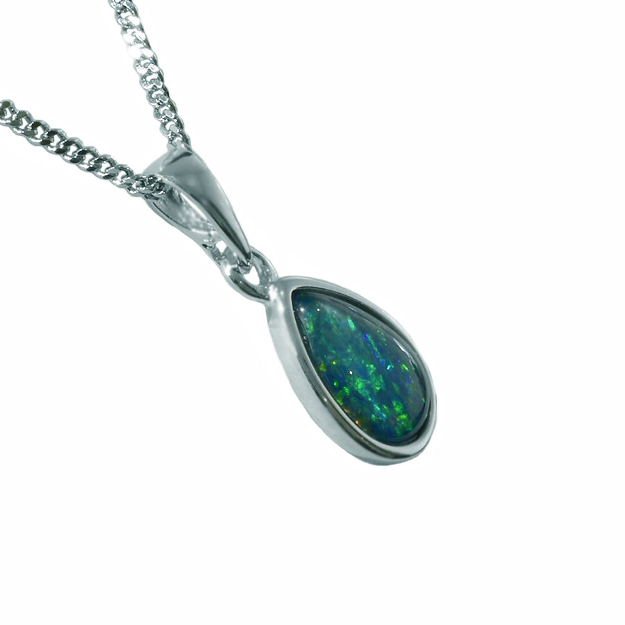 Triplet Opal Sterling Silver Necklace (10X7DPZ-TR)