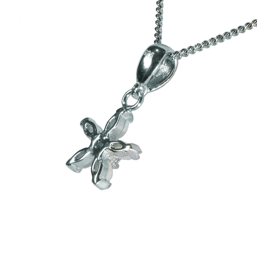 Solid Light Opal Sterling Silver Necklace 12P-SR