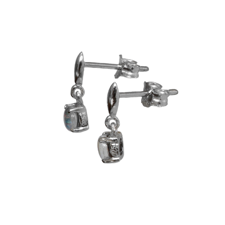 Sterling Silver Triplet Opal Earrings 15E-TR