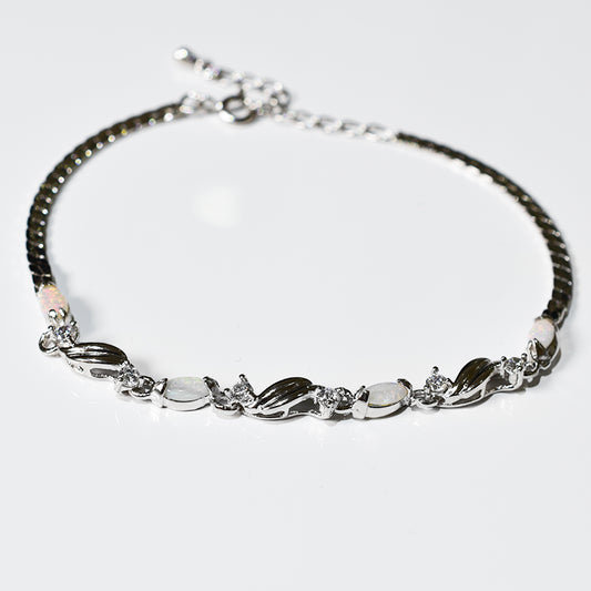 Sterling Silver Solid Light Opal Bracelet 22B-SR