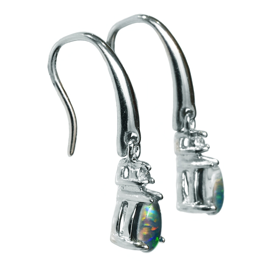 Sterling Silver Triplet Opal Earrings 24E-6x4DTR