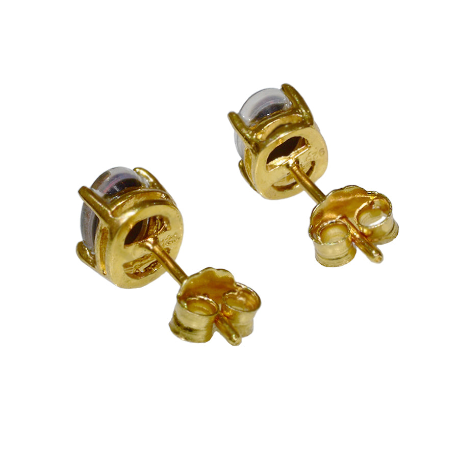 Sterling Silver Triplet Opal Earrings 18K GP 28E-TG7x5