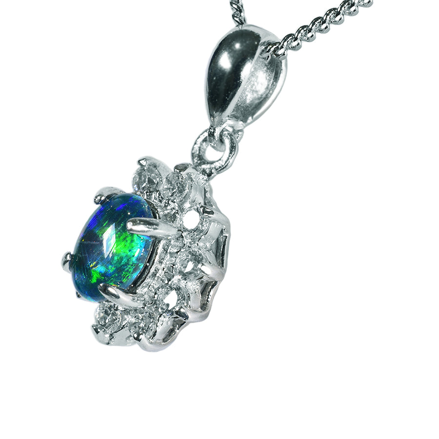 Triplet Opal Sterling Silver Necklace 35P-7X5TR