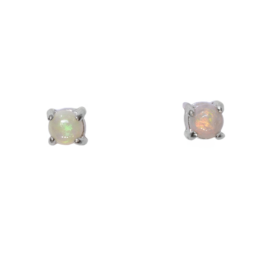 Sterling Silver Solid Light Opal Earrings 58E-SR3mm