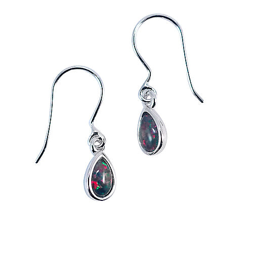 Sterling Silver Triplet Opal Earrings 6X4KEZ-TR