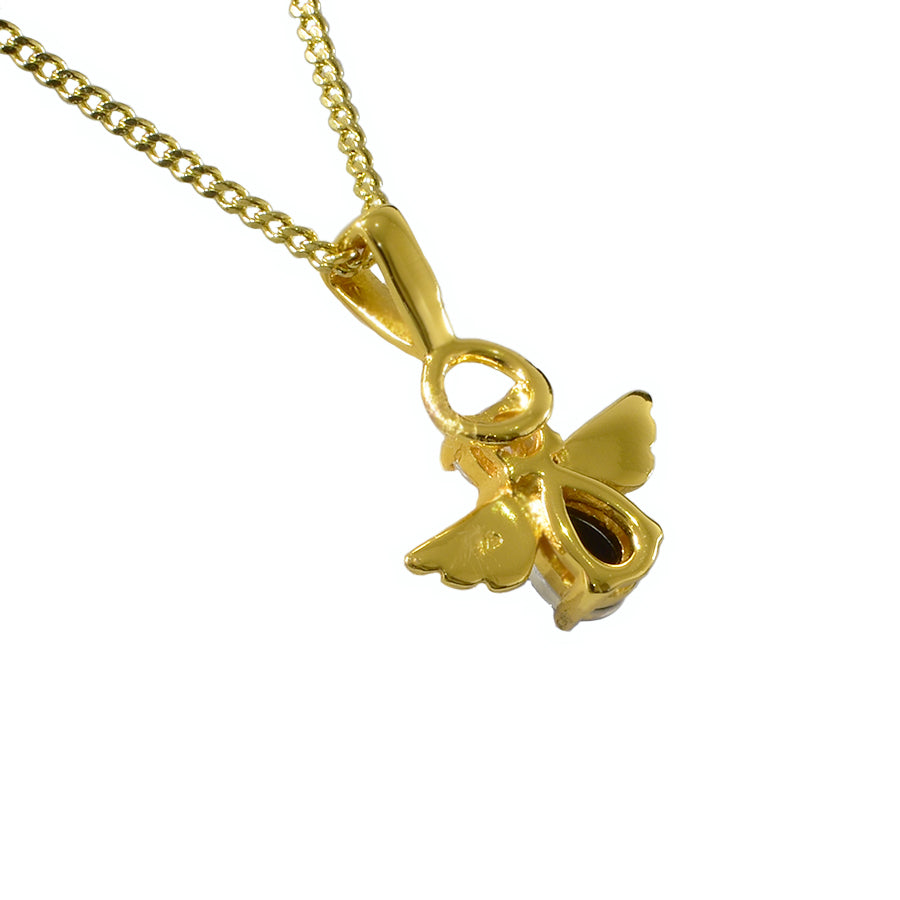 Triplet Opal Sterling Silver Angel Necklace 18K GP 72P-TG