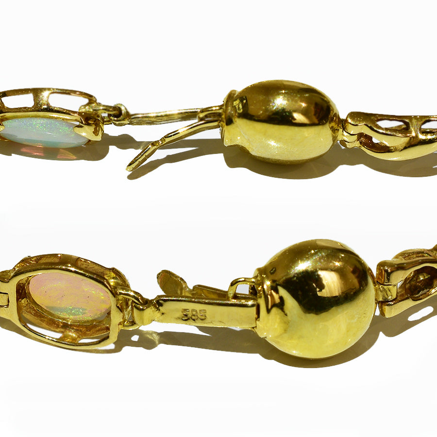 14K Yellow Gold Crystal Opal Bracelet BGSY14k-013(7x5)