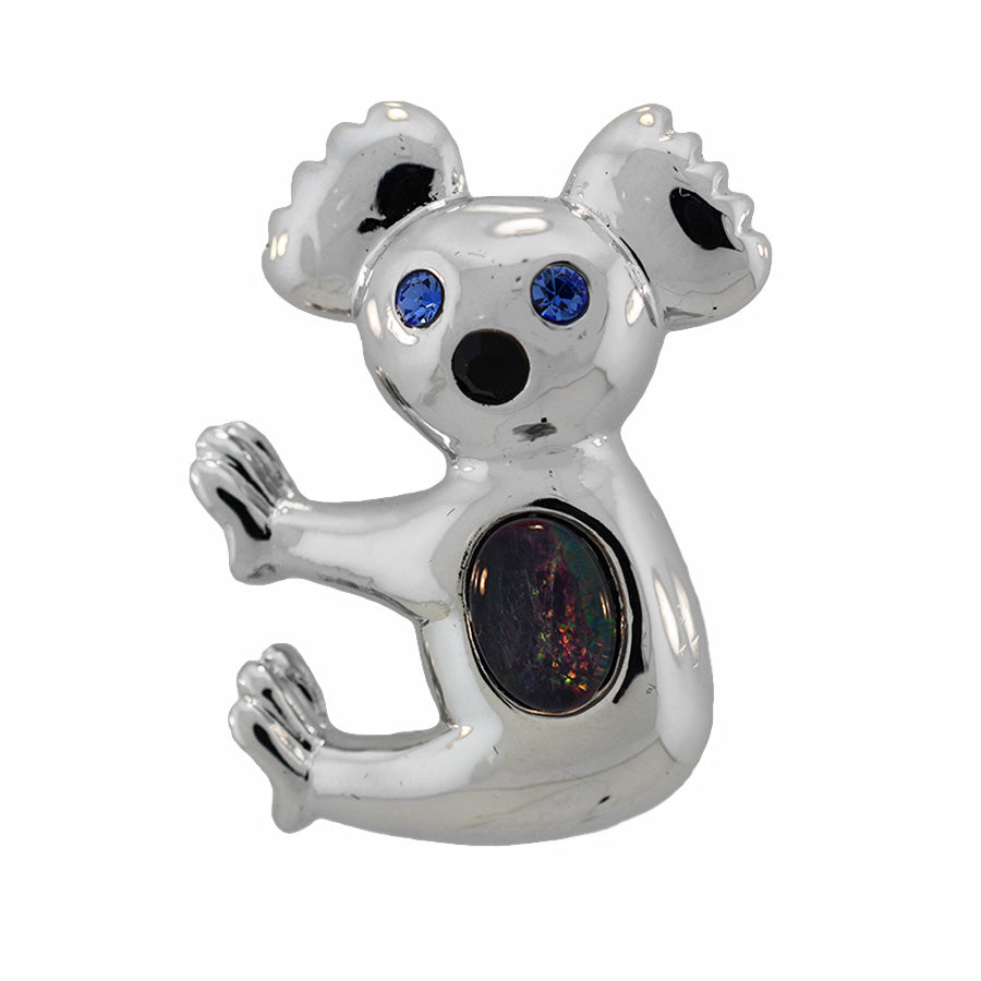 Koala Brooch/Pin 18k White GP HB0341TR(8x6)