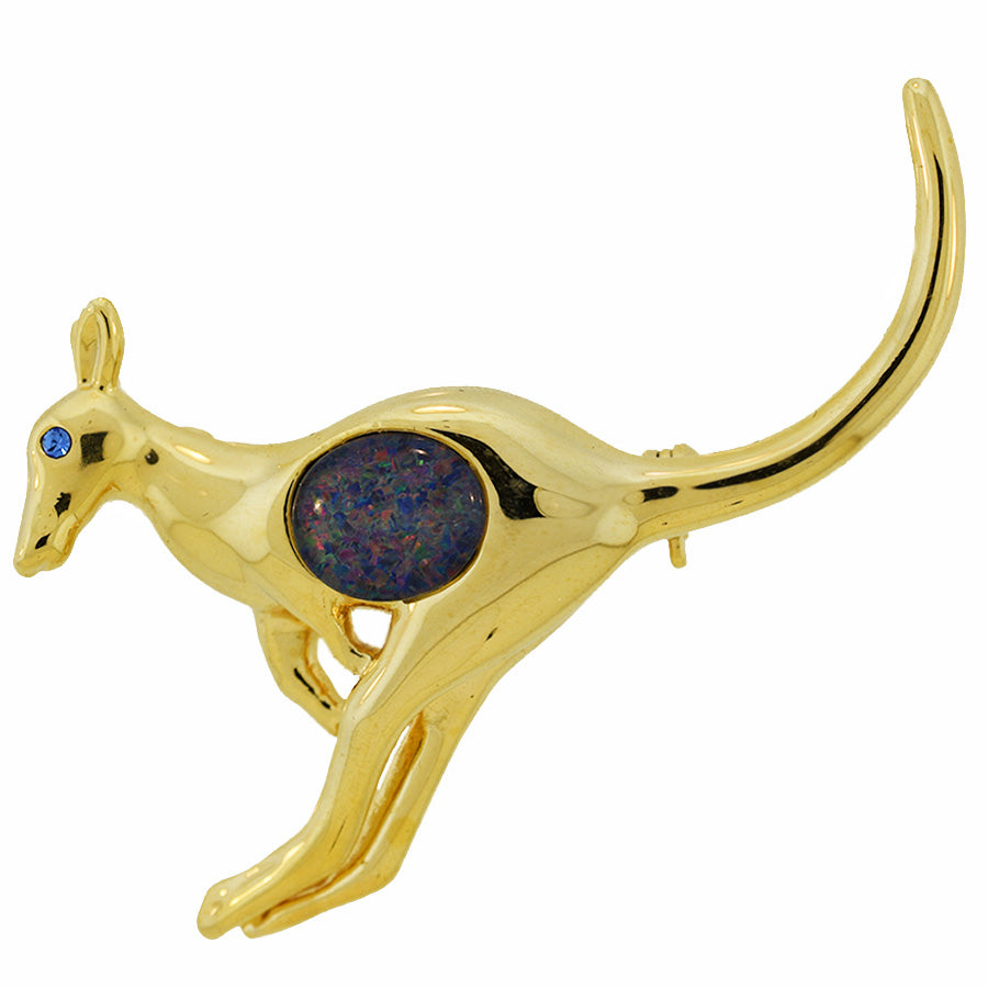 Large Kangaroo Brooch/Pin 18k Yellow GP HB0355TG(12x10)