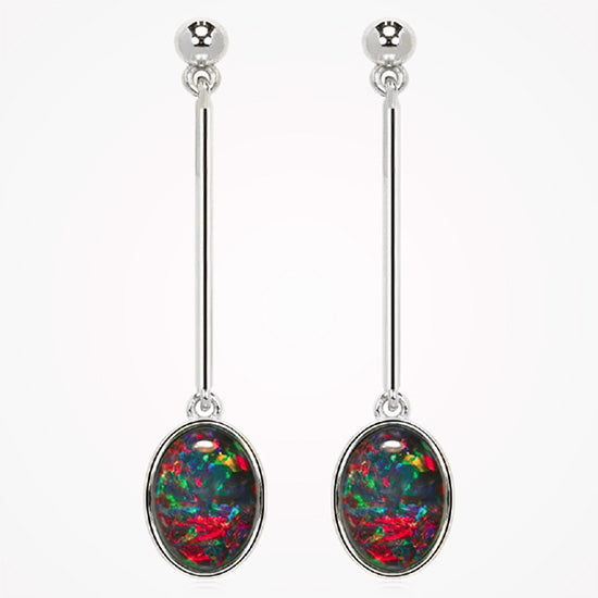 Sterling Silver Triplet Opal Earrings OE0029TR