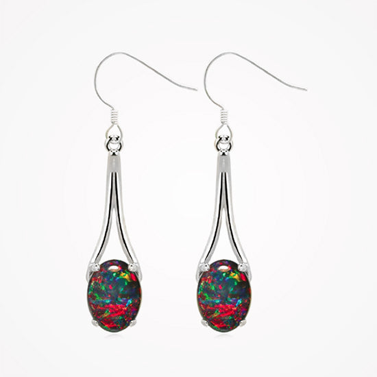 Sterling Silver Triplet Opal Earrings OE0031TR