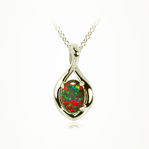 Sterling Silver Triplet Opal Pendant 18K GP OP0001TG
