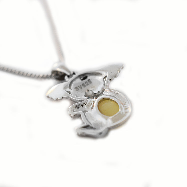 Sterling Silver Solid Light Opal Koala Necklace OP0010SR