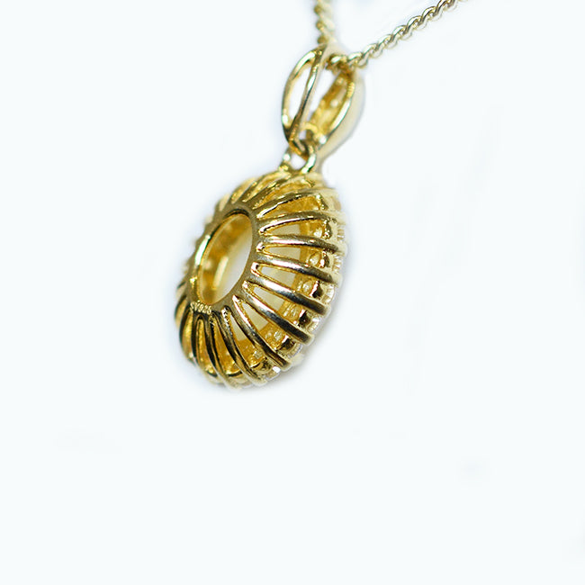 Solid Light Opal Sterling Silver Necklace 18K GP OP0076SG