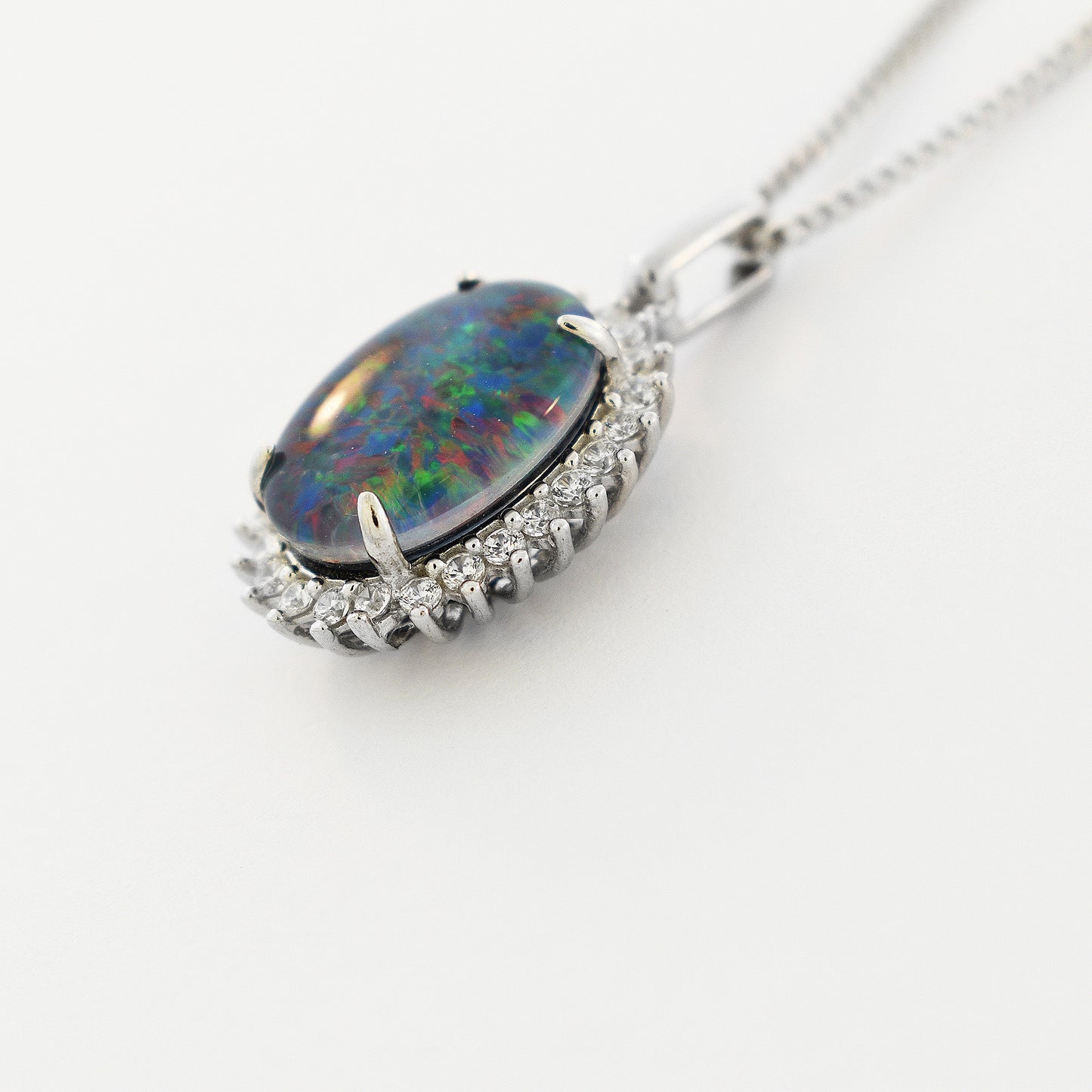 Sterling Silver Triplet Opal Pendant OP0077TR (14x10mm opal)