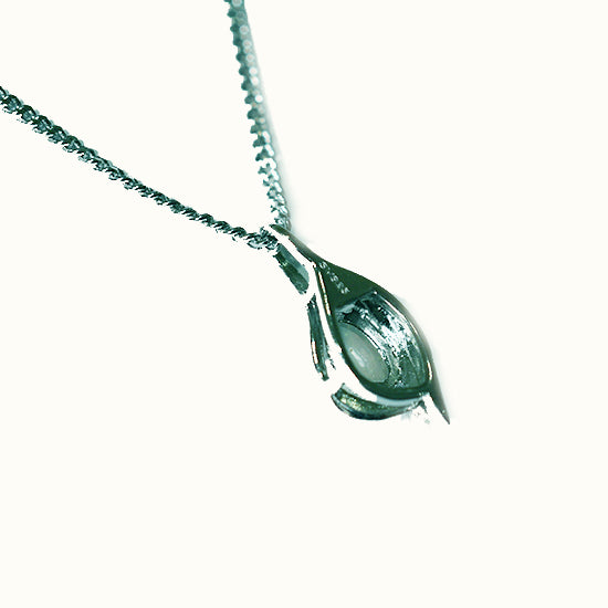 Solid Light Opal Sterling Silver Necklace OP0144SR