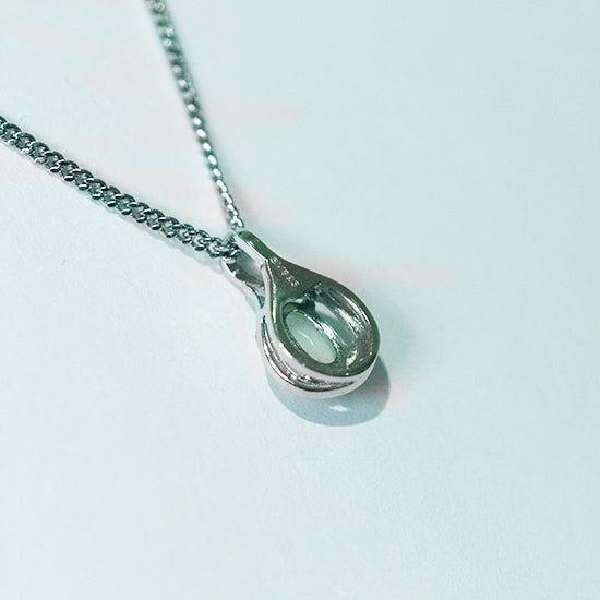 Solid Light Opal Sterling Silver Necklace OP0146SR