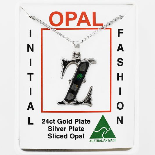 Opal Slice Necklace Silver Plated OPSP-ZR