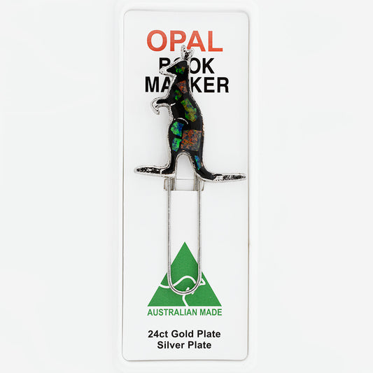 Opal Slice Book Marker Silver Plated OSBM104R-large kangaroo
