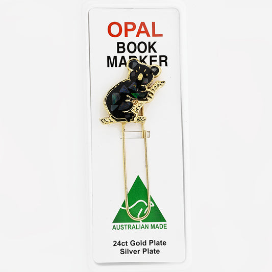 Opal Slice Book Marker Yellow Gold Plated OSBM108G-medium koala