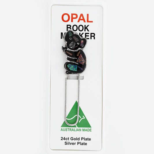 Opal Slice Book Marker Silver Plated OSBM109R-large koala