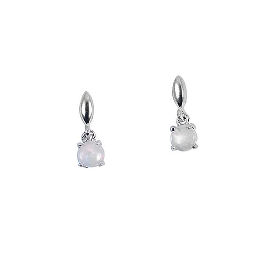 Sterling Silver Solid Light Opal Earrings 15E-SR-4mm