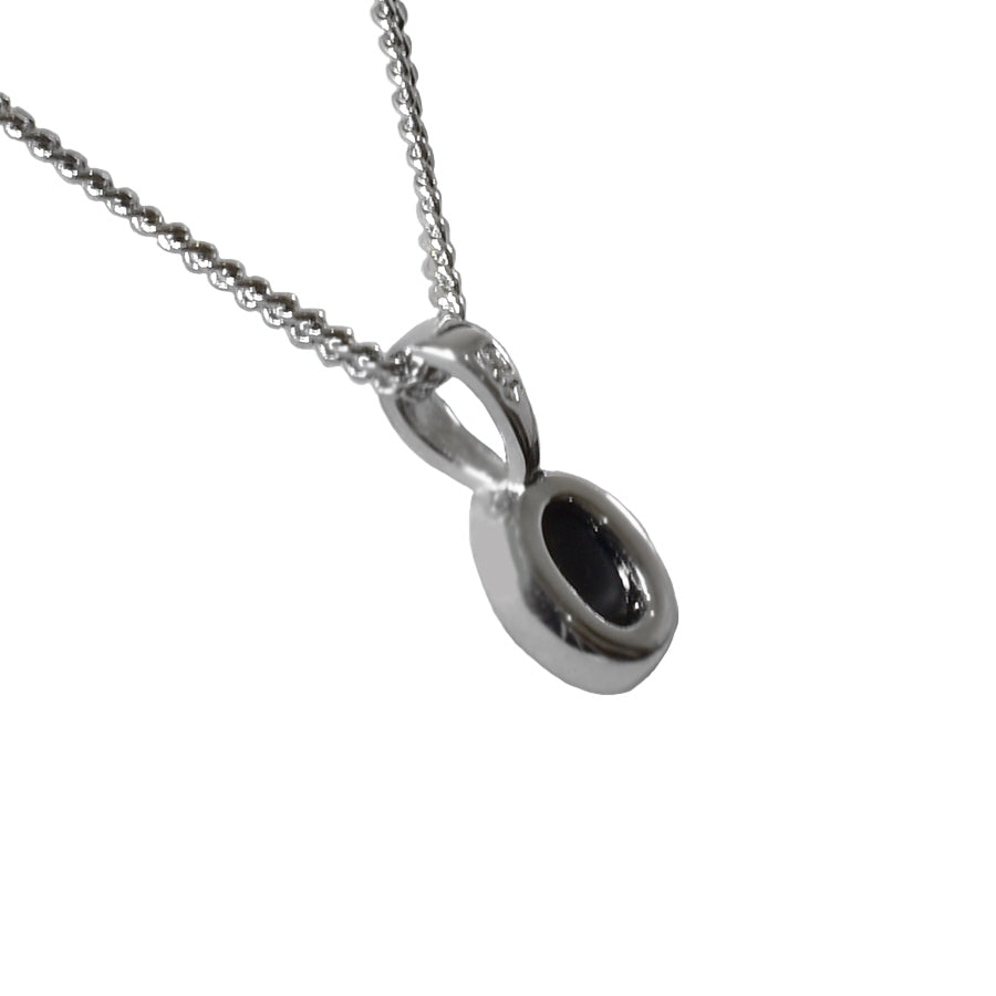 Sterling Silver Black Triplet Opal Necklace (6X4PZ-TR)