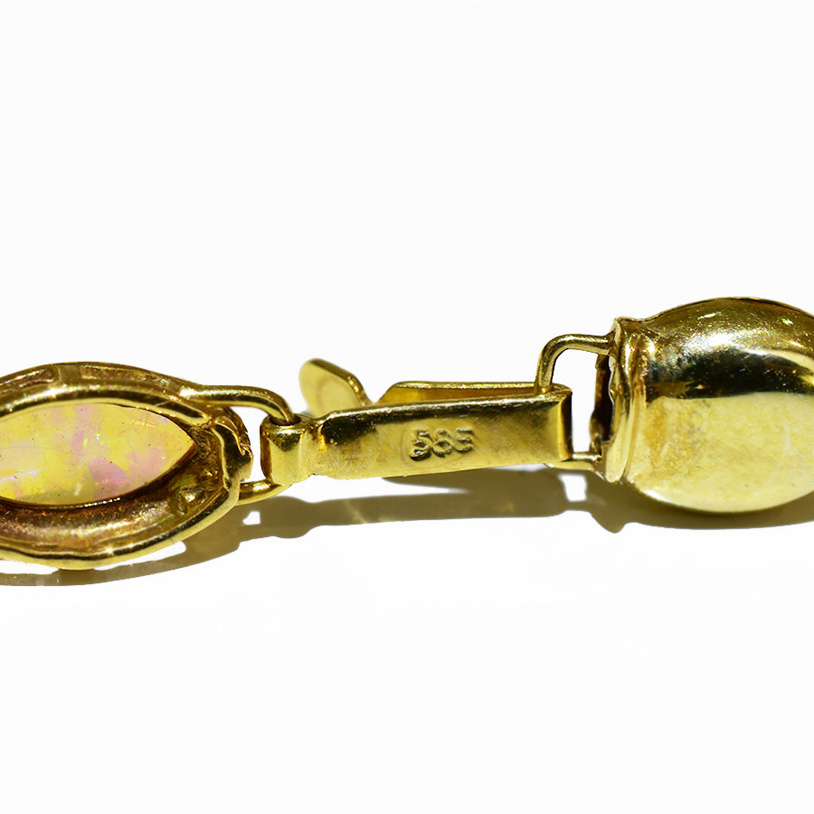 14K Yellow Gold Crystal Opal Bracelet BGSY14k-008(8x4marquise)