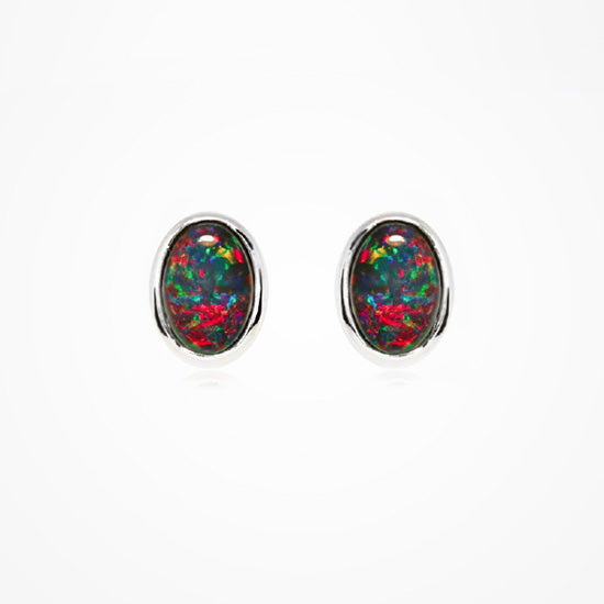 Sterling Silver Triplet Opal Earrings OE0009TR