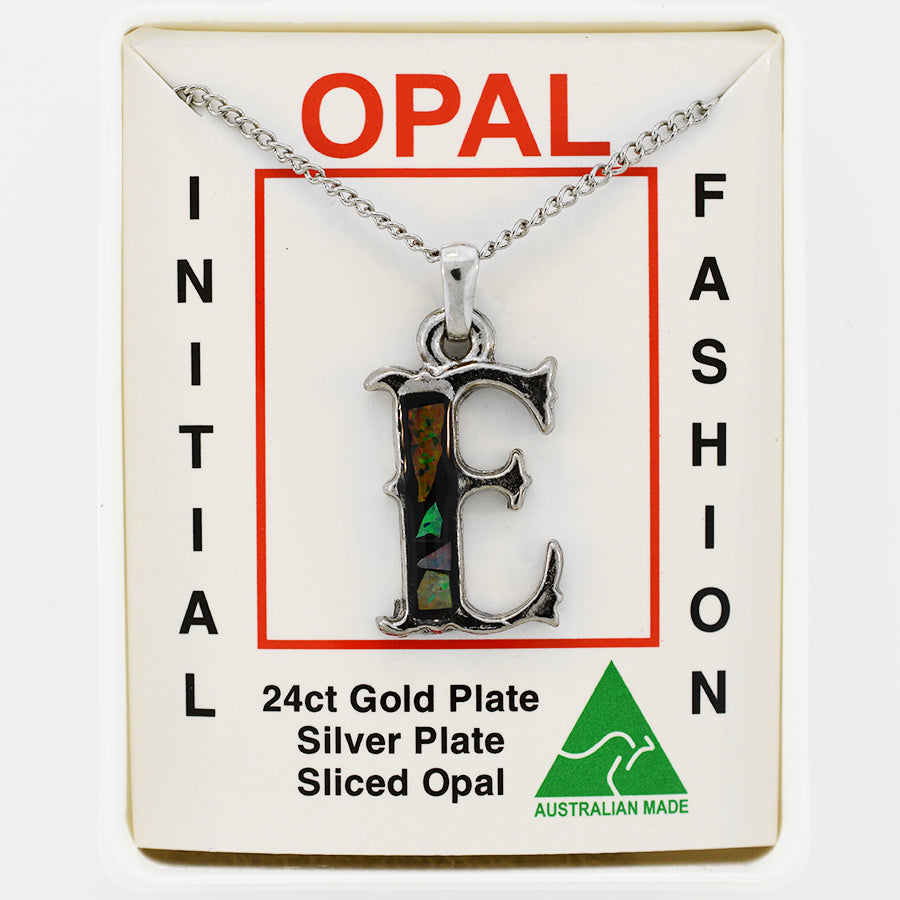 Opal Slice Necklace Silver Plated OPSP-ER